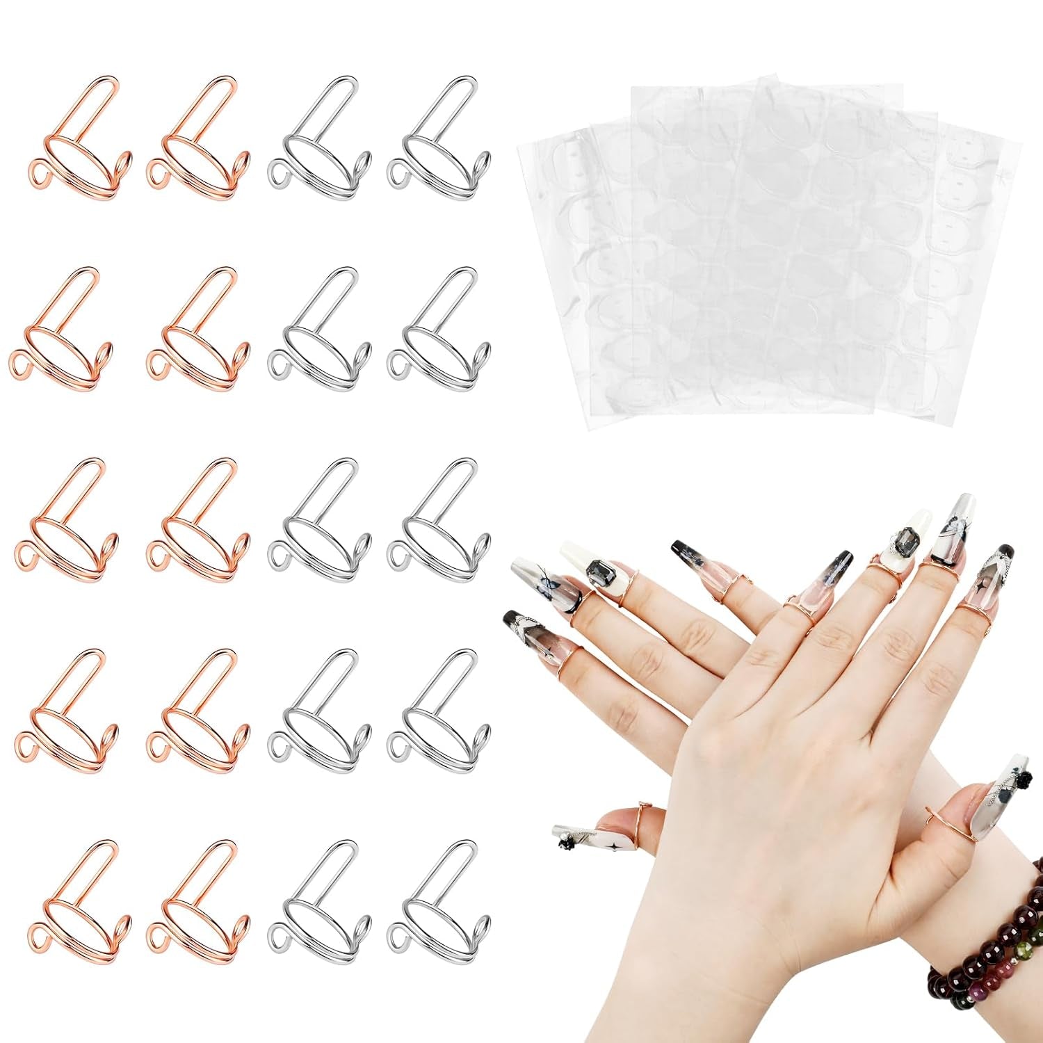 heemee Wudu Nail Rings Set – Adjustable, Stylish, and Convenient for Daily Wear - Tampa Home & Garden Store