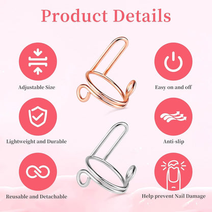 heemee Wudu Nail Rings Set – Adjustable, Stylish, and Convenient for Daily Wear - Tampa Home & Garden Store