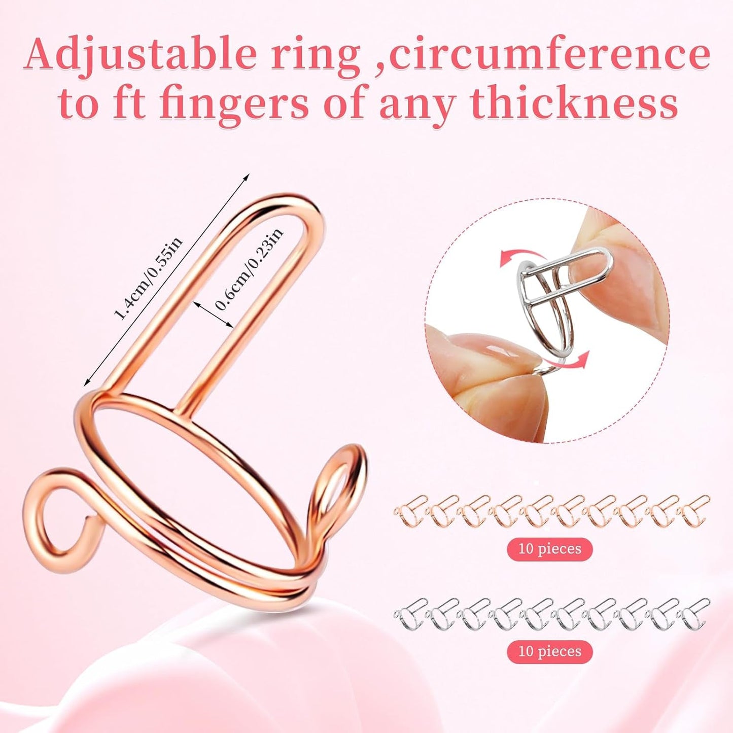 heemee Wudu Nail Rings Set – Adjustable, Stylish, and Convenient for Daily Wear - Tampa Home & Garden Store