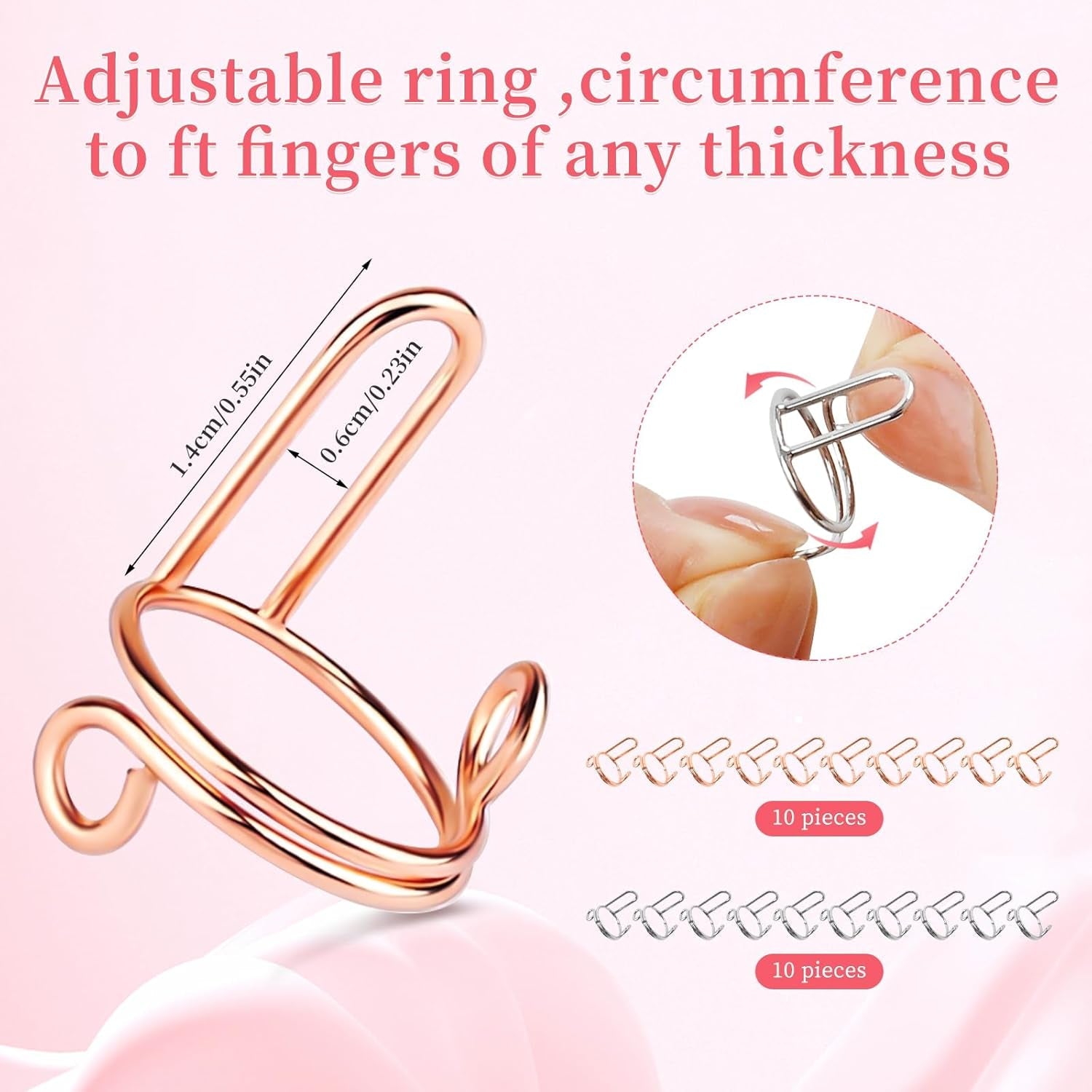 heemee Wudu Nail Rings Set – Adjustable, Stylish, and Convenient for Daily Wear - Tampa Home & Garden Store