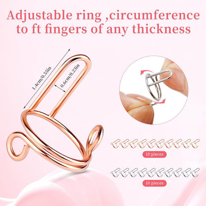 heemee Wudu Nail Rings Set – Adjustable, Stylish, and Convenient for Daily Wear - Tampa Home & Garden Store