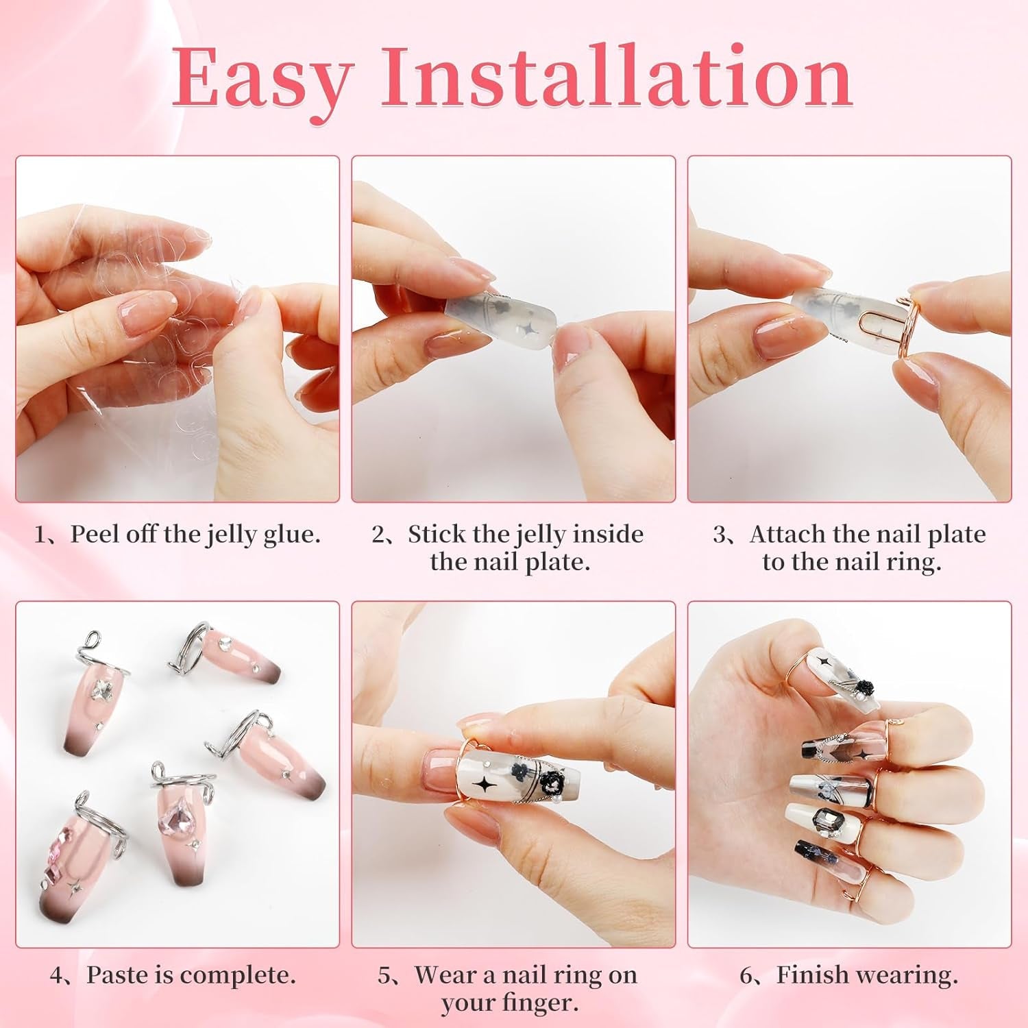 heemee Wudu Nail Rings Set – Adjustable, Stylish, and Convenient for Daily Wear - Tampa Home & Garden Store