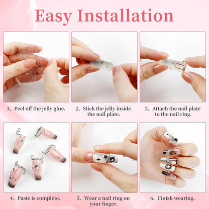 heemee Wudu Nail Rings Set – Adjustable, Stylish, and Convenient for Daily Wear - Tampa Home & Garden Store