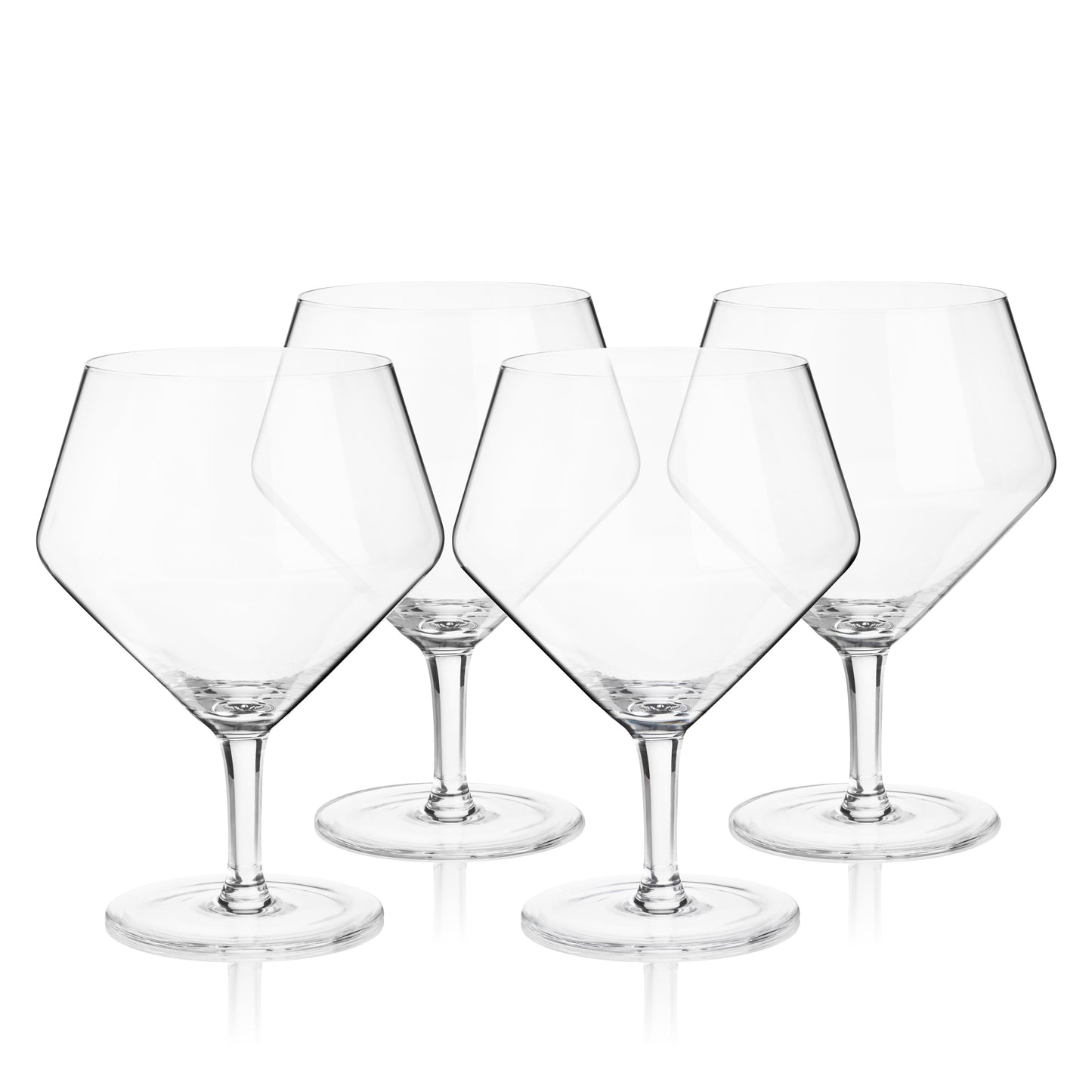 Raye Angled Crystal Gin and Tonic Glass Set of 4