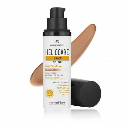 Heliocare 360 Gel Oil-Free Bronze SPF50 sunscreen lotion bottle by Beauty Care Bag on Tampa Home & Garden Store