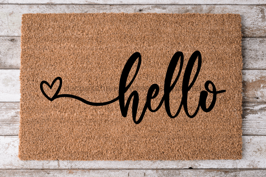 Hello - Door Mat - 30x18" Coir Door Mat - DECOE-CM-040 - Tampa soil911.com