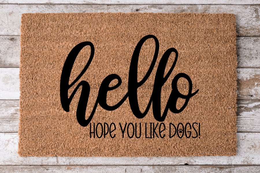 Hello Hope You Like Dogs - Funny Dog Door Mat - 30x18" Coir Door Mat - DECOE-CM-051 - Tampa soil911.com