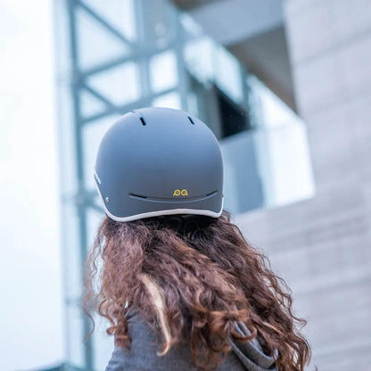 EUNORAU Genesis unisex adult bike helmet, matte gray with rear vents, worn by rider on Tampa Home & Garden Store