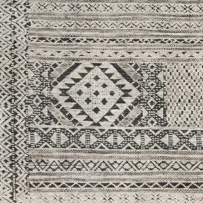 Hemyock wool-viscose rug with beige charcoal geometric pattern Boutique Rugs clearance on Tampa Home & Garden Store