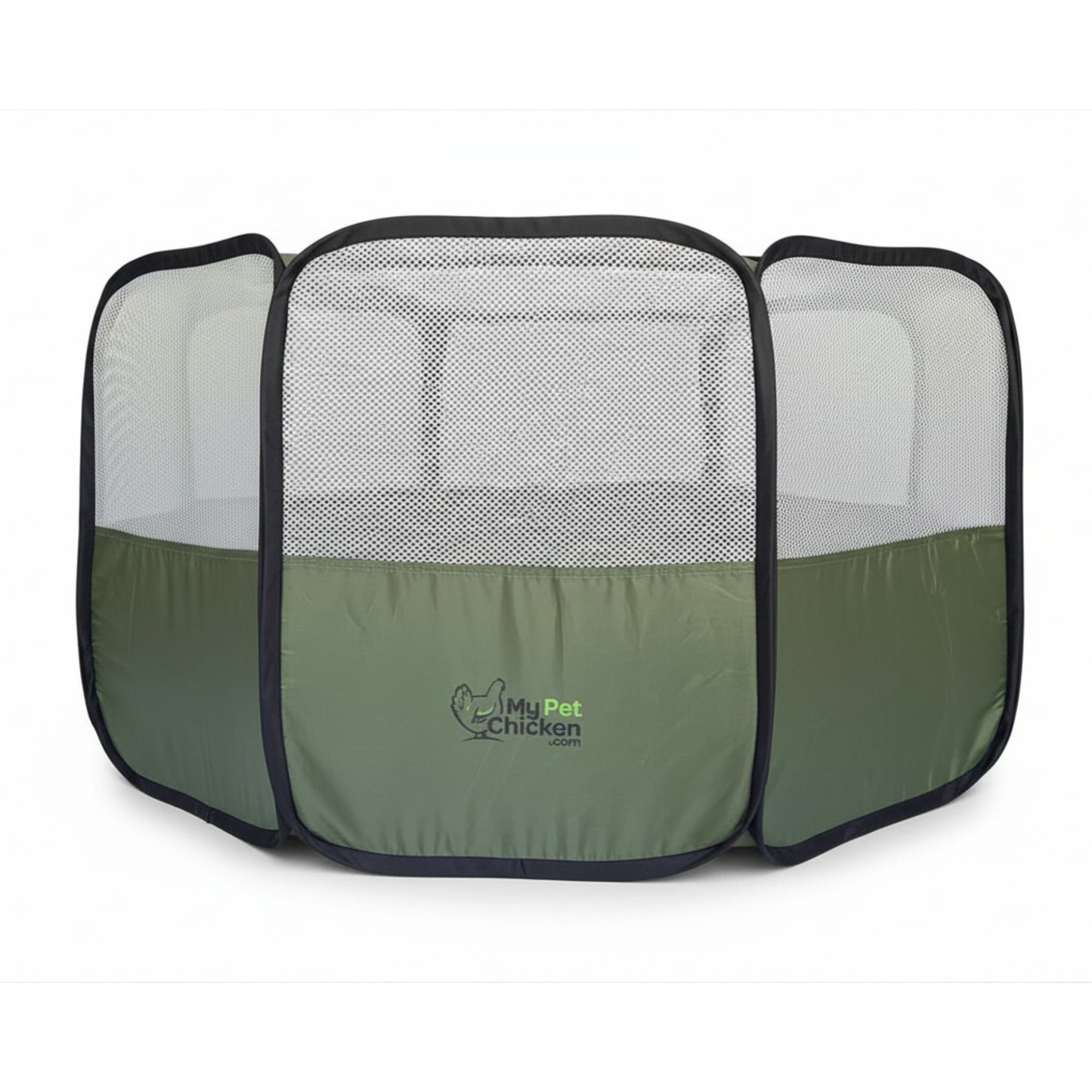 Hen Pen Starter Pop-Up Chick Brooder green fabric with mesh panels by My Pet Chicken on Tampa Home & Garden Store