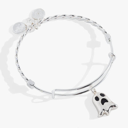 Ghost Only Here for the Boos textured bangle by Alex and Ani silver-tone bracelet on Tampa Home & Garden Store