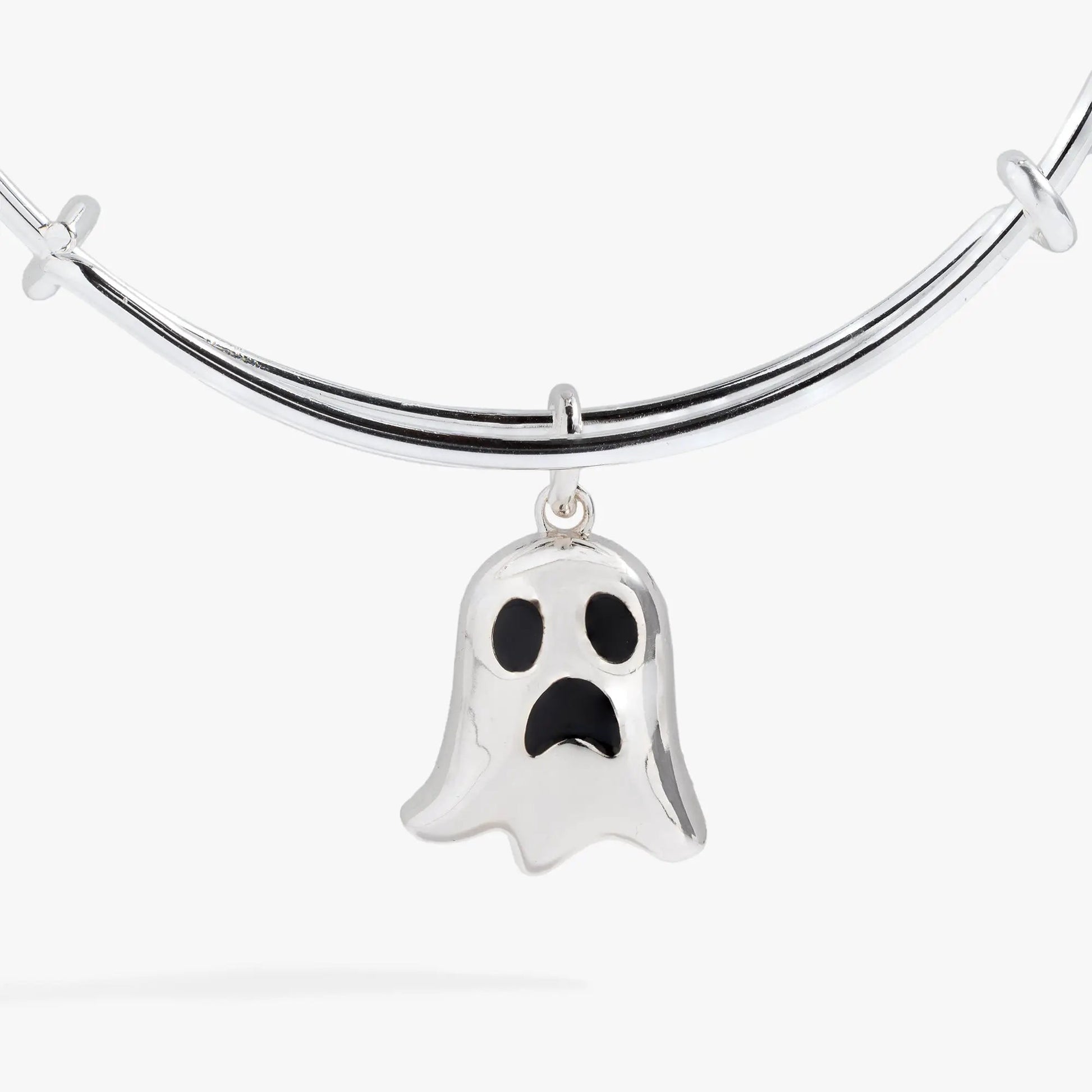 Bracelet Ghost Only Here for the Boos textured bangle with ghost charm by ALEX AND ANI on Tampa Home & Garden Store