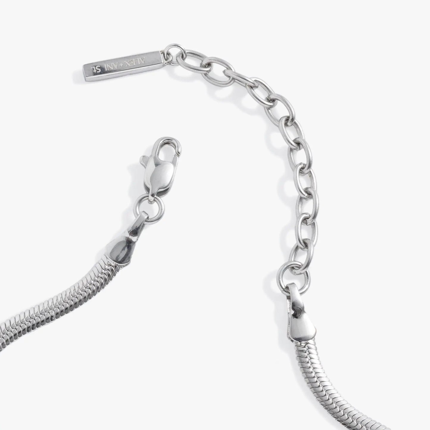Everyday Herringbone Chain Bracelet silver-tone with ALEX AND ANI tag on Tampa Home & Garden Store