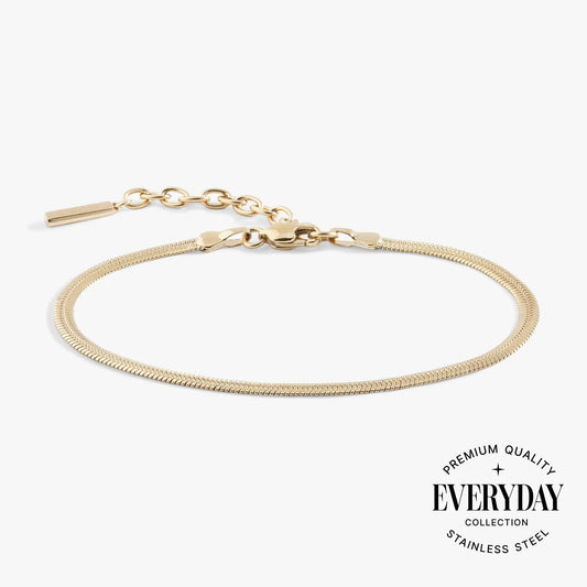 Everyday Herringbone Chain Bracelet by Alex and Ani in gold tone metal on Tampa Home & Garden Store