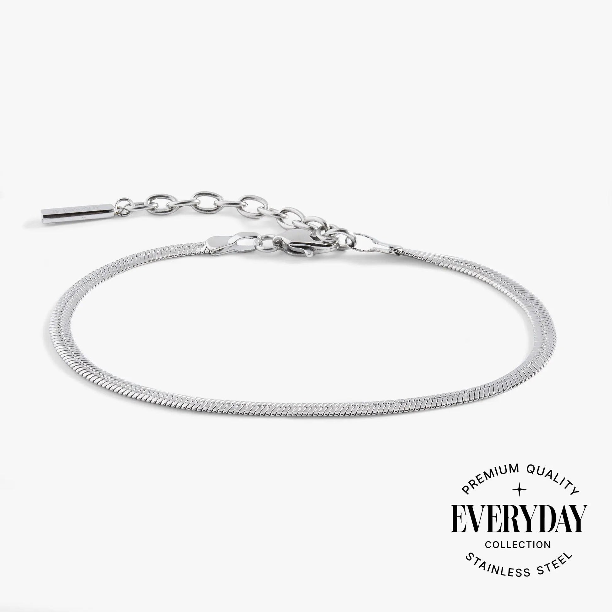 Everyday Herringbone Chain Bracelet ALEX AND ANI, silver stainless steel on Tampa Home & Garden Store