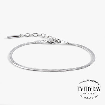 Everyday Herringbone Chain Bracelet ALEX AND ANI, silver stainless steel on Tampa Home & Garden Store
