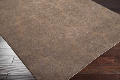 Heywood Area Carpet rug by Boutique Rugs in brown with intricate damask pattern on Tampa Home & Garden Store