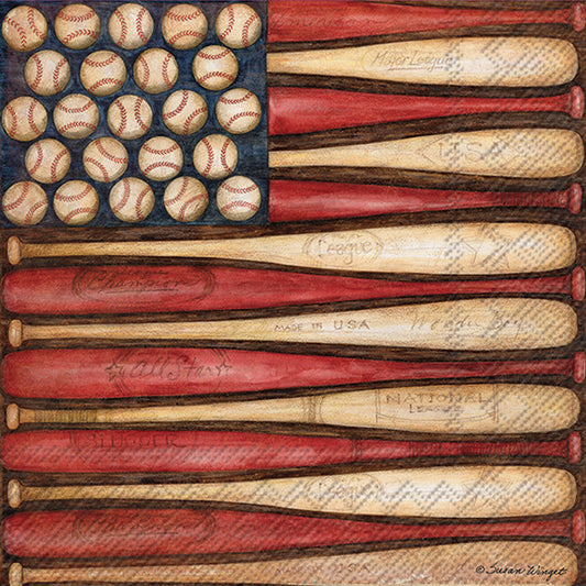 Serviette de table drapeau de baseball