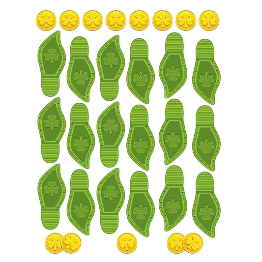 Leprechaun Footprint and Coin Peel and Place