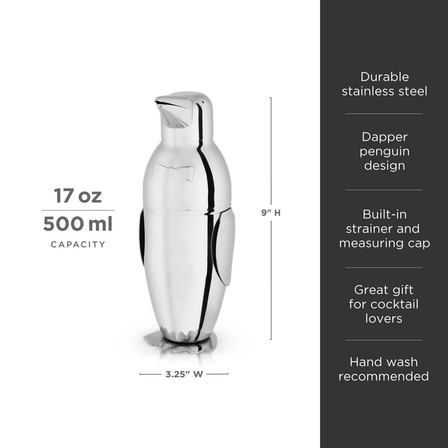 Stainless Steel Penguin Cocktail Shaker and Gifts