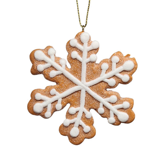 Gingerbread Snowflake Cookie Ornament - - Tampa Home & Garden Store