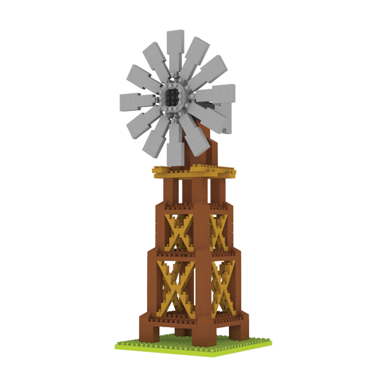 Mini blocs de construction - Série Ferme - Moulin à vent