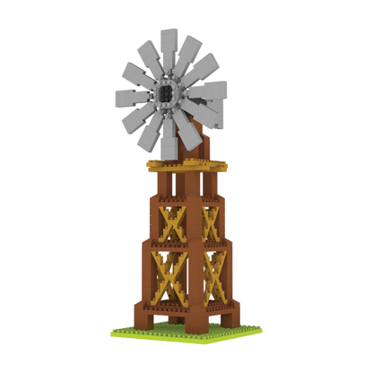Mini blocs de construction - Série Ferme - Moulin à vent