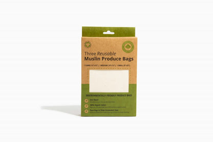 Gift Box Mesh and Muslin Produce Bags Set