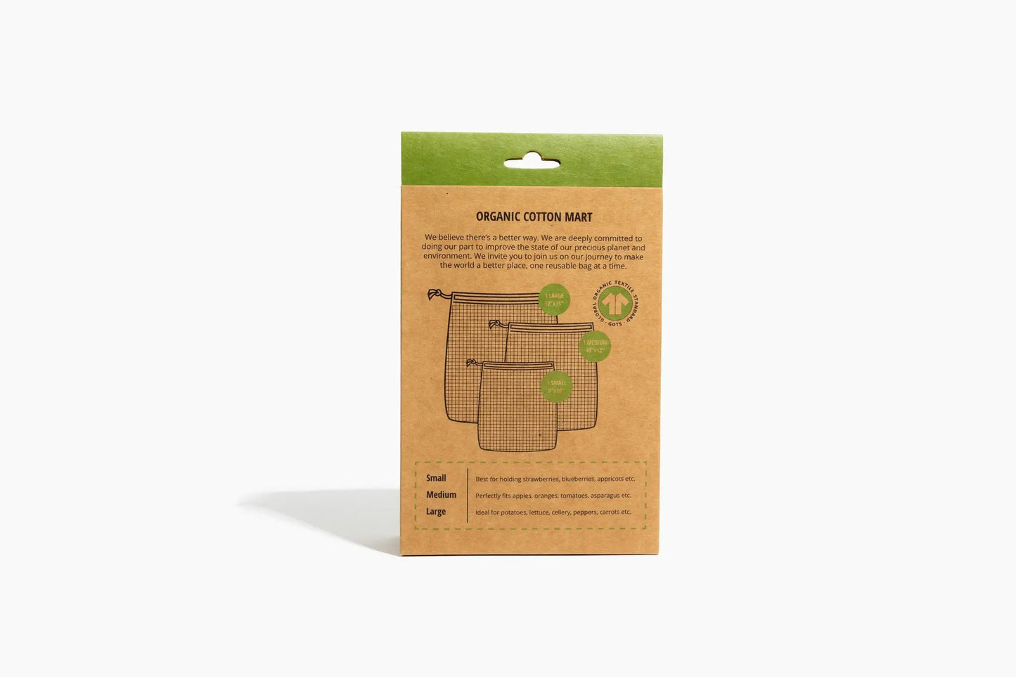 Gift Box Mesh and Muslin Produce Bags Set