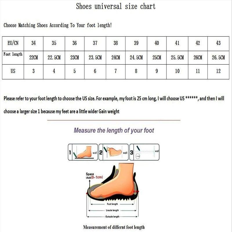 Stevvex sneakers size chart and foot-length measurement guide for EU/US sizing on Tampa Home & Garden Store