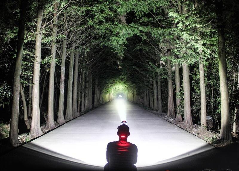 Rechargeable LED headlamp with 7 LEDs, head-worn, high-lumen beam for outdoor use on Tampa Home & Garden Store