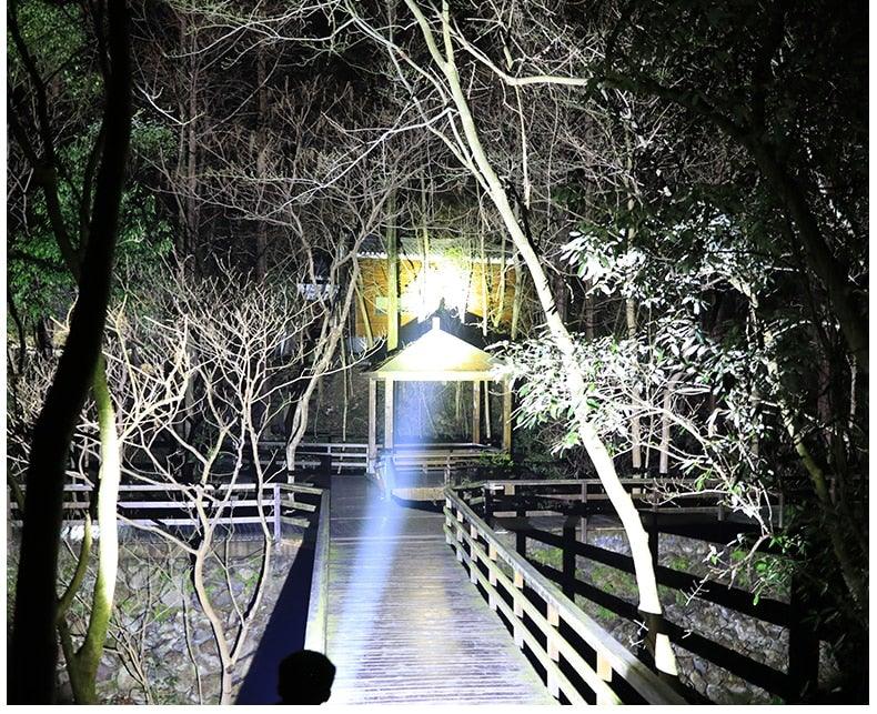Stevvex 7-LED rechargeable headlamp with USB waterproof for outdoor camping head torch on Tampa Home & Garden Store