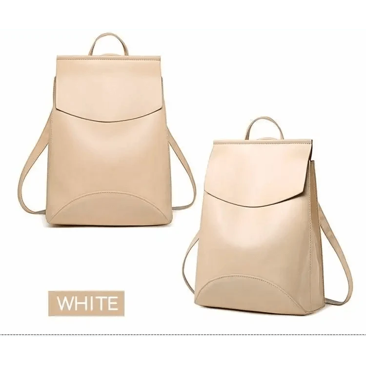 Backpacks Stevvex white leather, large-capacity fashion bags, twin-pack on Tampa Home & Garden Store