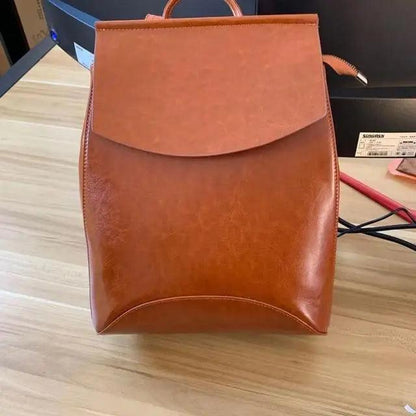 Stevvex leather backpack brown large capacity for fashionable women and teens on Tampa Home & Garden Store