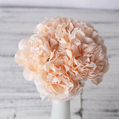 Artificial Silk Peony Bouquet for Home Decor