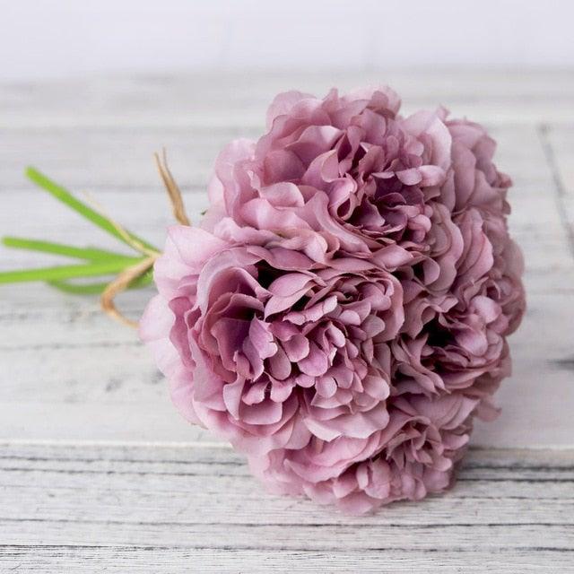 Peony artificial silk bouquet lavender pink by Stevvex for wedding & home decor on Tampa Home & Garden Store