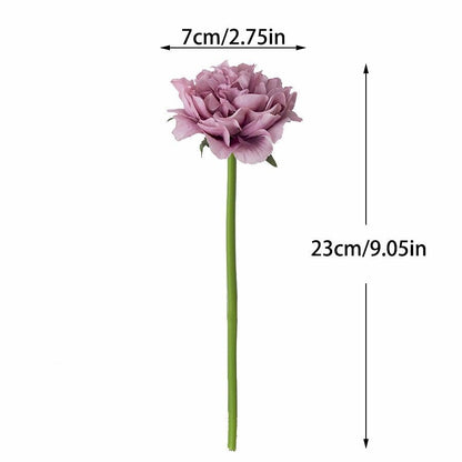 Stevvex artificial peony silk flower stem with pink-purple bloom, 23cm for wedding bouquets on Tampa Home & Garden Store