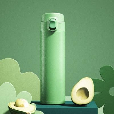 Stevvex green stainless steel thermos bottle with secure lid, portable vacuum insulated flask on Tampa Home & Garden Store