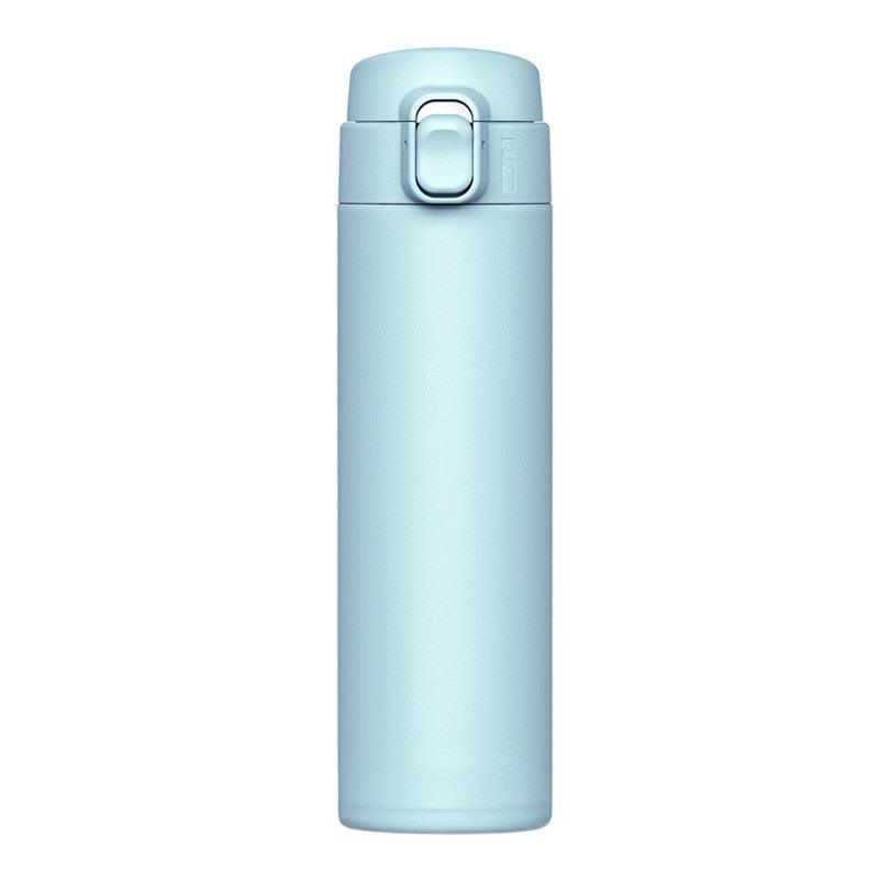 Stevvex stainless steel thermos bottle in light blue, vacuum insulated travel water bottle on Tampa Home & Garden Store