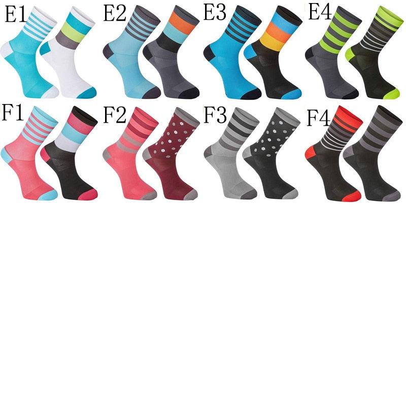 Stevvex pro team cycling socks, breathable road bike socks in assorted colors, 8 pairs on Tampa Home & Garden Store
