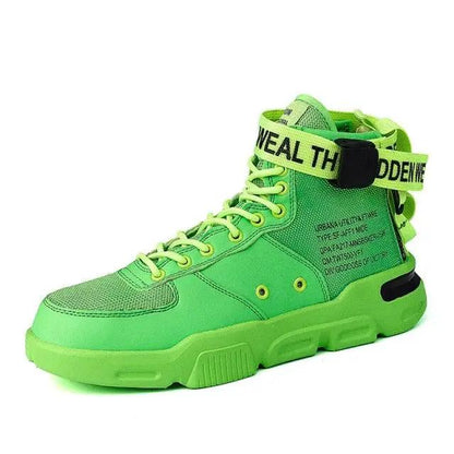 High Top Red Sneakers for Men Hip Hop Style