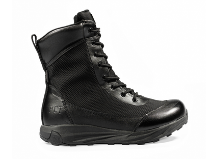 PCT 8 Boot by River Country Gear, black leather and mesh lace-up boot with rugged sole on Tampa Home & Garden Store