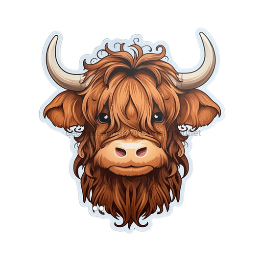 Highland Cow Door Hanger, Cut Bow Holes, wood sign, DECOE-W-903458, 22" Door Hanger no