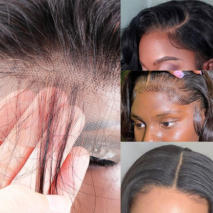 Stevvex Highlight Wig Human Hair Short Bob Lace Front with Baby Hair for Black Women on Tampa Home & Garden Store