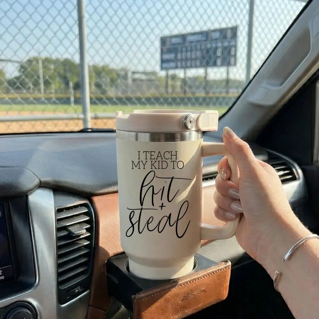 Hit and Steal 40oz Tumbler for Baseball Moms