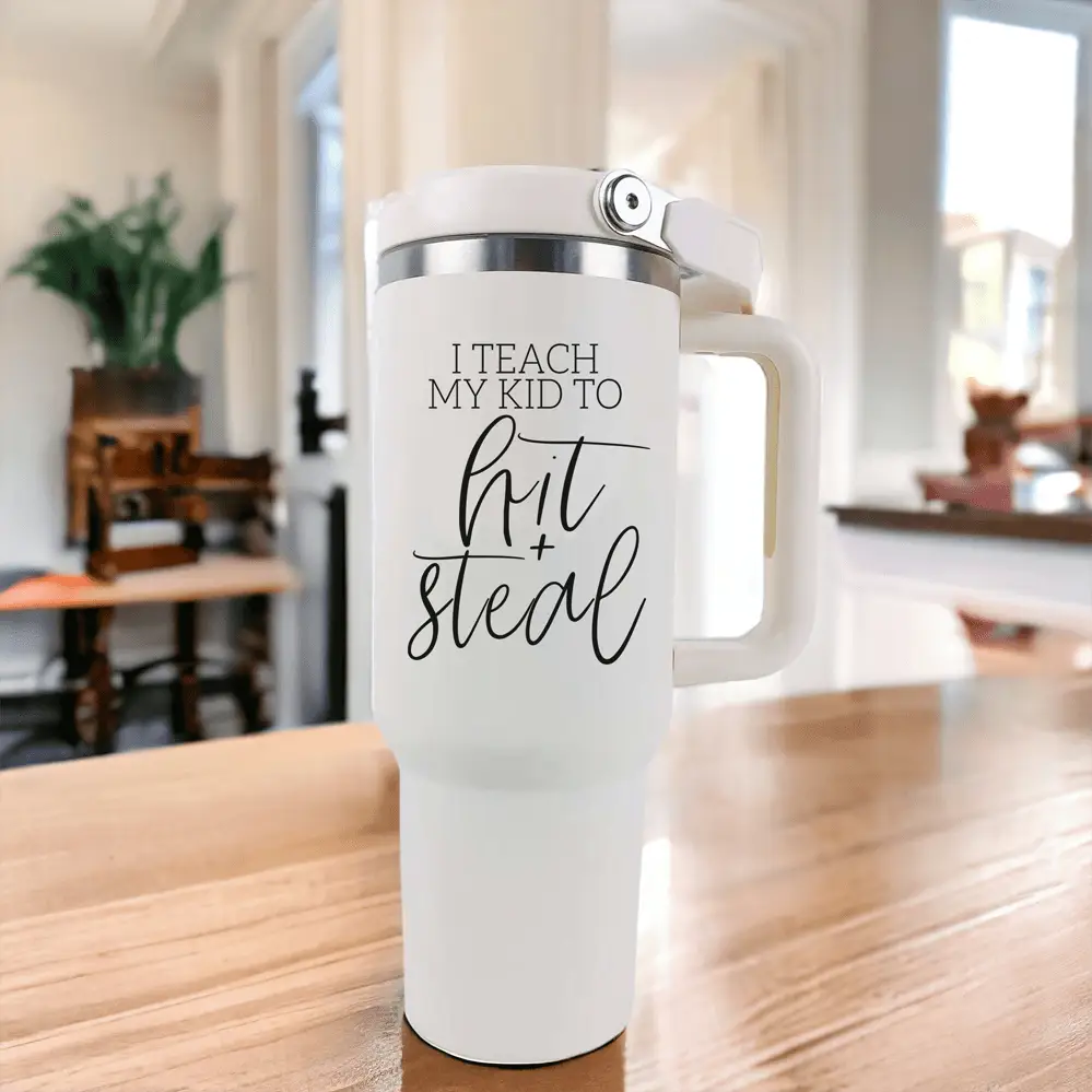 Hit and Steal 40oz Tumbler for Baseball Moms