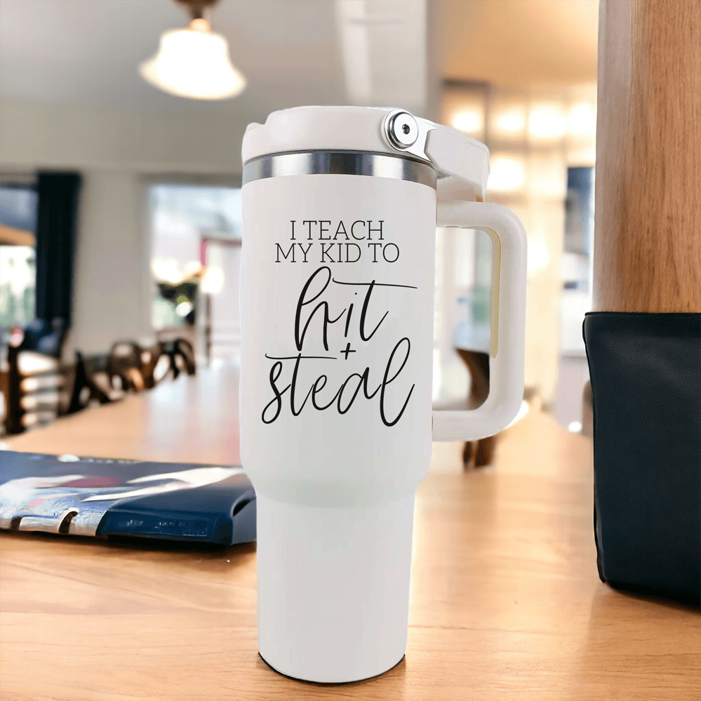 Hit and Steal 40oz Tumbler for Baseball Moms