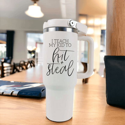 Hit and Steal 40oz Tumbler for Baseball Moms