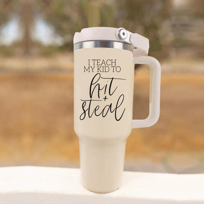 Hit and Steal 40oz Tumbler for Baseball Moms
