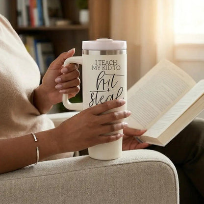 Hit and Steal 40oz Tumbler for Baseball Moms